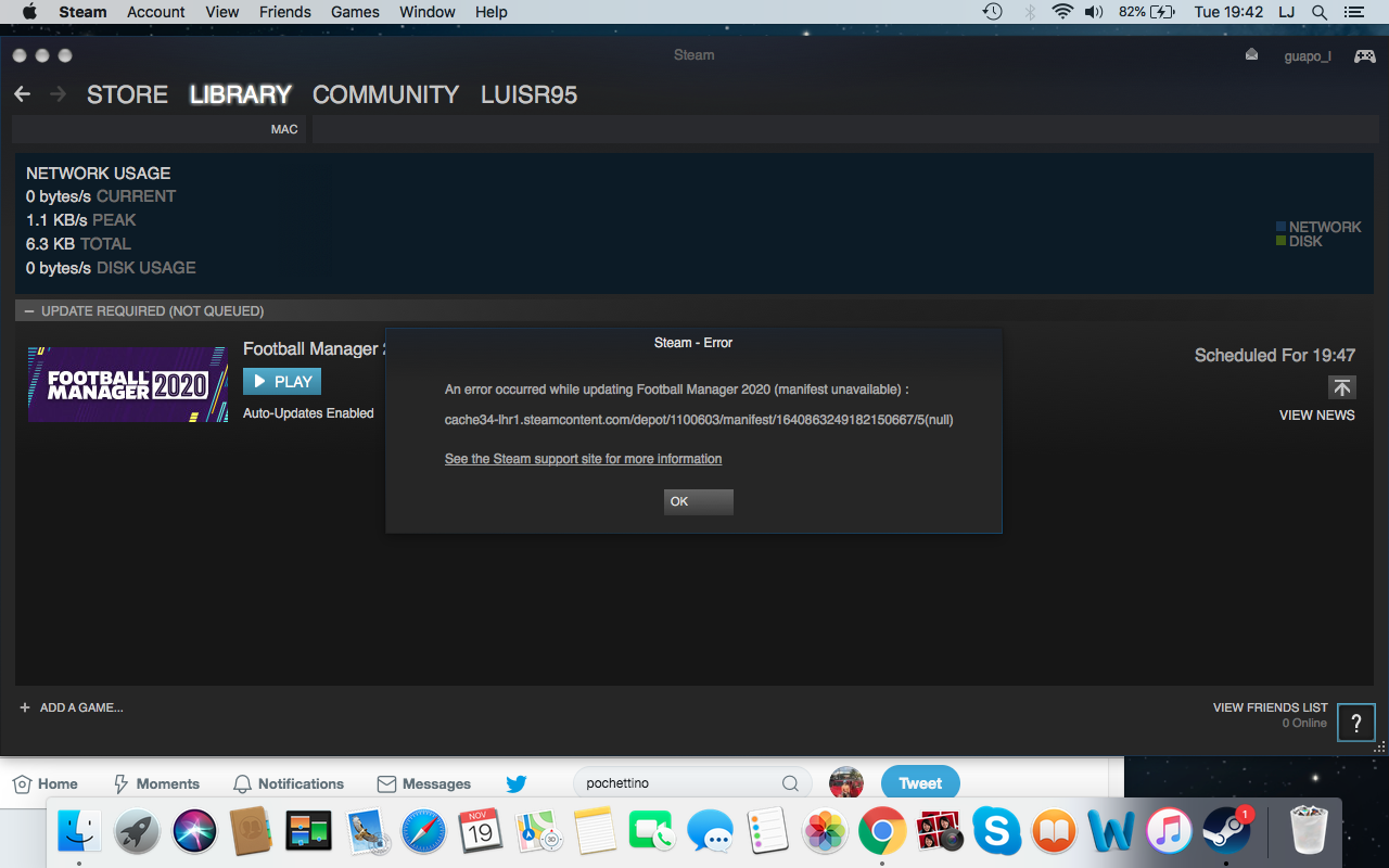 Steam Download Manifest Unavailable Mac Mojave